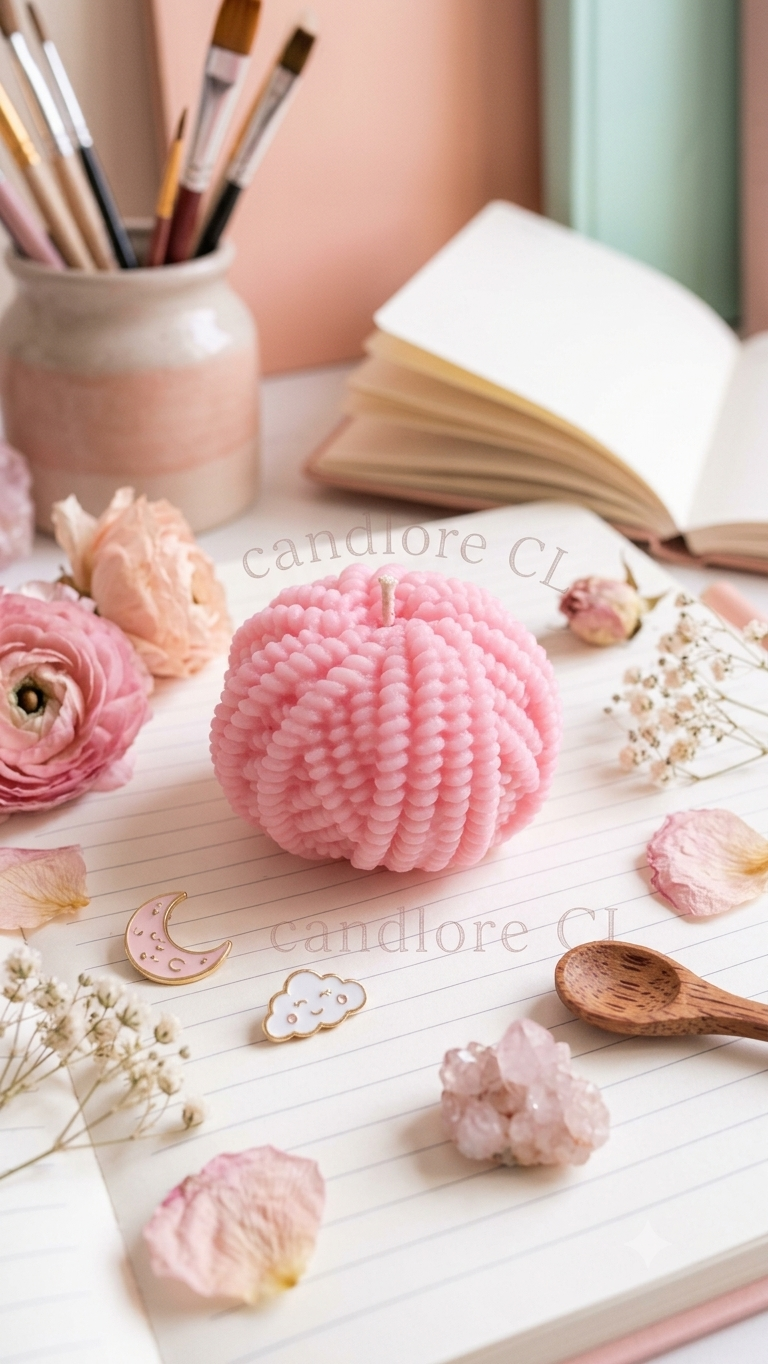 Yarn Ball Candle